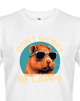 Pánské triko Don't worry be capy - vtipné narozeninové triko