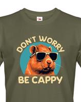 Pánské triko Don't worry be capy - vtipné narozeninové triko
