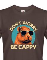 Pánské triko Don't worry be capy - vtipné narozeninové triko