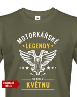 Pánské triko Motorkářské legendy - ideální dárek k narozeninám