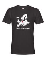 Pánské triko pro cestovatele Tady jsem doma - s mapou Evropy