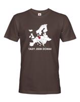 Pánské triko pro cestovatele Tady jsem doma - s mapou Evropy