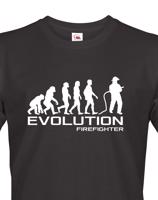 Pánské triko pro hasiče Evoluce - skvělý dárek k narozeninám