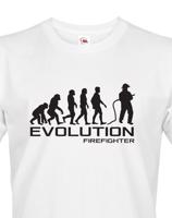 Pánské triko pro hasiče Evoluce - skvělý dárek k narozeninám