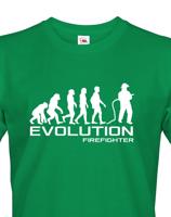 Pánské triko pro hasiče Evoluce - skvělý dárek k narozeninám