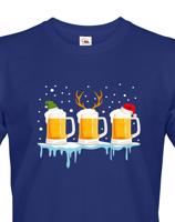 Pánské triko s potiskem Christmas beer - pro pivaře