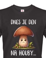 Pánské triko s potiskem Den na houby - triko pro houbaře