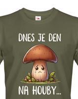 Pánské triko s potiskem Den na houby - triko pro houbaře