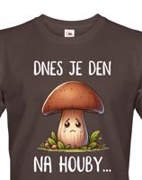 Pánské triko s potiskem Den na houby - triko pro houbaře