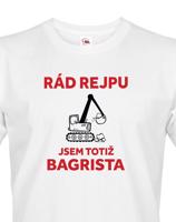 Pánské triko s potiskem pro bagristu - ideální dárek