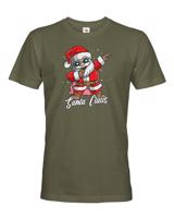 Pánské triko Santa Claus dab dance - vtipné vánoční triko