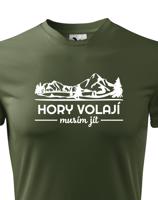 Pánské turistické triko Hory volají musím jít