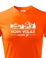 Pánské turistické triko Hory volají musím jít