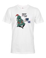 Pánské vánoční tričko s potiskem Christmas wishlist: play some games
