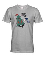 Pánské vánoční tričko s potiskem Christmas wishlist: play some games