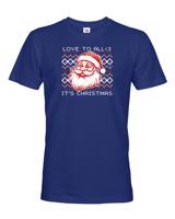 Pánské vánoční tričko s potiskem Vánočního Santa - skvělé vánoční tričko
