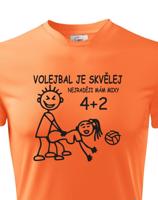 Pánské volejbalové tričko s vtipným potiskem Volejbal je skvělej