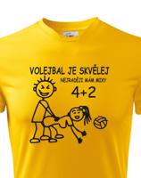 Pánské volejbalové tričko s vtipným potiskem Volejbal je skvělej