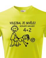 Pánské volejbalové tričko s vtipným potiskem Volejbal je skvělej