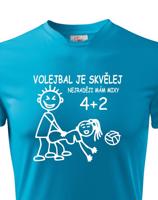 Pánské volejbalové tričko s vtipným potiskem Volejbal je skvělej