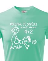 Pánské volejbalové tričko s vtipným potiskem Volejbal je skvělej