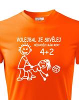 Pánské volejbalové tričko s vtipným potiskem Volejbal je skvělej