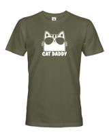 Pánské vtipné tričko s potiskem Cat daddy - kočičí táta – pánské kočky