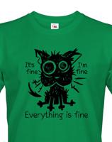 Pánské vtipné tričko s potiskem Kočky ve stresu