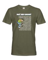 Pánské vtipné tričko s potiskem Proč jsem unavený