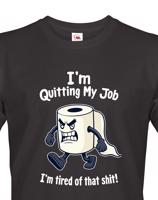 Pánské vtipné tričko s toaletním papírem