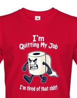 Pánské vtipné tričko s toaletním papírem