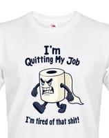 Pánské vtipné tričko s toaletním papírem