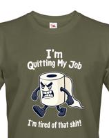 Pánské vtipné tričko s toaletním papírem