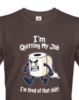 Pánské vtipné tričko s toaletním papírem