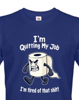 Pánské vtipné tričko s toaletním papírem