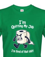 Pánské vtipné tričko s toaletním papírem