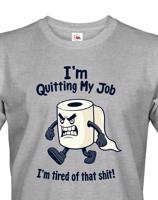 Pánské vtipné tričko s toaletním papírem