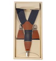 Paolo Udini pánské šle modré v dárkové krabičce - šířka 3,5 cm