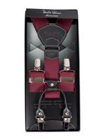 Paolo Udini pánské šle v dárkové krabičce - bordó