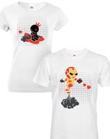 Párová - couple trika pro zamilované páry s Iron Manem a Pepper Pottsovou