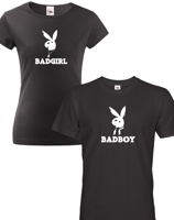 Párová trička Bad Boy, Bad Girl - pozor, jen pro zlobivé kluky a holky
