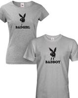 Párová trička Bad Boy, Bad Girl - pozor, jen pro zlobivé kluky a holky