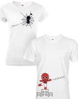 Párová trička s marvel hrdinou Spider Manem. Trička pro zamilované.