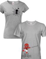 Párová trička s marvel hrdinou Spider Manem. Trička pro zamilované.