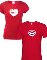 Párová trička s potiskem Don't steal my WIFI a WIFI