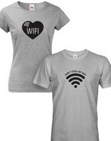 Párová trička s potiskem Don't steal my WIFI a WIFI
