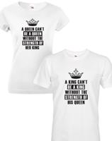 Párová trika King a Queen -  skvělý dárek nejen k Valentýnu