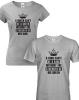 Párová trika King a Queen -  skvělý dárek nejen k Valentýnu