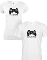 Párová trika Player one a two -  skvělý dárek nejen k Valentýnu