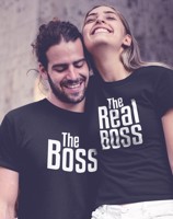 Párová trika The Boss a The Real Boss - ideální trika pro zamilované